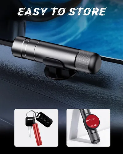 Vista 5 de SINSEN Cortador de cinturón de seguridad para romper ventanas de automóvil, herramienta de emergencia para romper vidrio, kit de escape de martillo