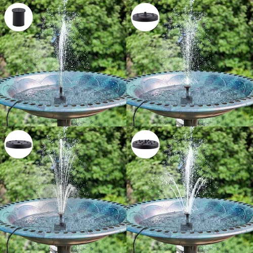 Vista 11 de Kit de bomba de fuente solar con panel solar separado, bomba de agua solar mejorada de 1.8 W con cable de 3 M de largo y 4 boquillas Fuente de agua