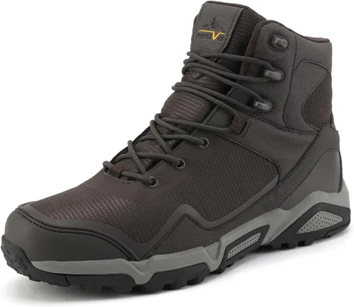 Vista 8 de NORTIV 8 Men's Mid Top Waterproof Hiking Boots Negro