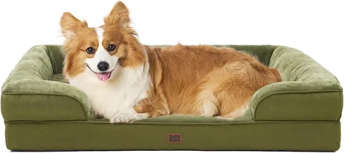 Vista 88 de EHEYCIGA – Cama ortopédica impermeable para perros pequeños, de espuma viscoelástica tipo caja de huevos, con bordes elevados y base antideslizante