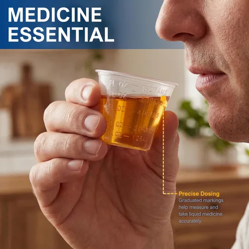 Vista 3 de MED Pride Vasos medicinales graduados - Juego de 500