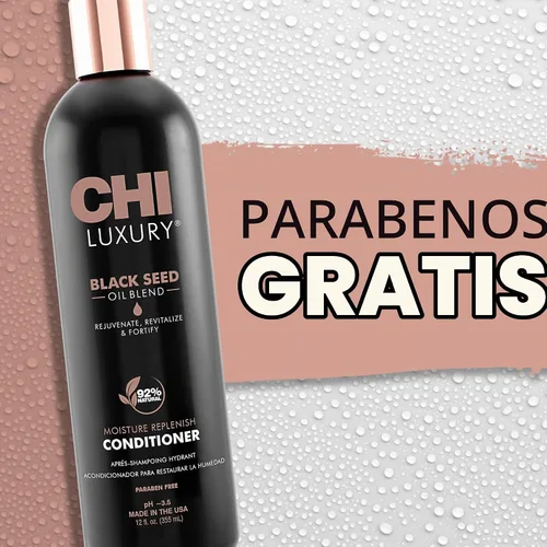 Vista 7 de CHI Acondicionador de reposición de humedad de aceite de semilla negra de lujo, 12 onzas líquidas