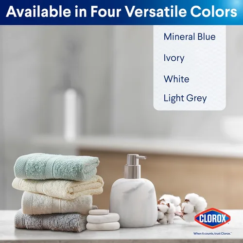 Vista 7 de CLOROX Toallitas de baño 100% algodón aptas para usar blanqueador, de secado rápido (12" x 12"), altamente absorbentes, suaves y ligeras, ideales