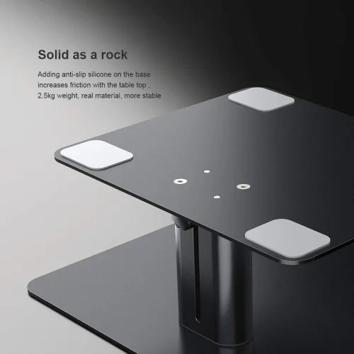 Vista 8 de Nillkin Soporte de monitor para escritorio, soporte de monitor de computadora de altura ajustable, soporte ergonómico de aluminio para monitor