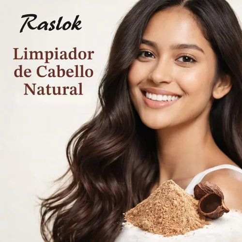Vista 2 de Raslok Soapnut/Aritha/Reetha Powder para el cuidado del cabello Natural Sin conservantes ni aditivos añadidos (3.52 oz)