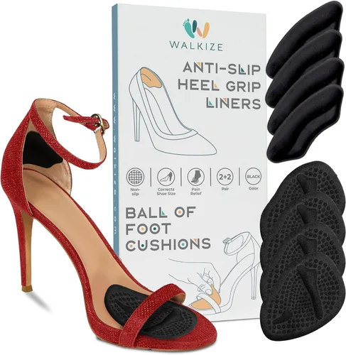 Vista 10 de Walkize Almohadillas metatarsianas para mujer Insertos de talón para mujer Cojines de bola de pie (2 pares de almohadillas para pies), alivio