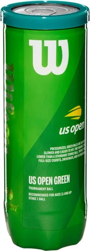 Vista 6 de Wilson Pelotas de Tenis US Open para Jóvenes - 3 Pelotas Verde