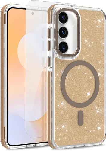Vista 230 de Funda magnética para Google Pixel 10 Pro XL [compatible con Magsafe] [bonito diseño fluorescente de moda] a prueba de golpes, delgada, translúcida