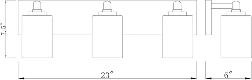 Vista 2 de Z-Lite Vanidad de 3 luces 485-3V-CH, cromo