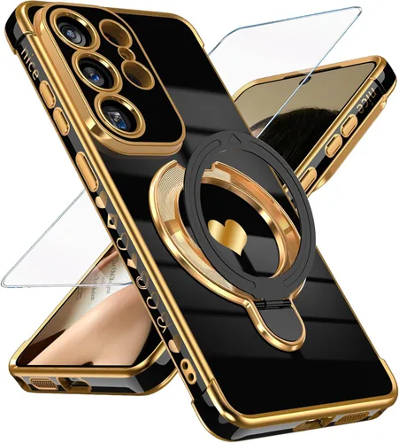 Vista 8 de Funda para Samsung Galaxy S25/S24 con soporte, color negro S24/S25 - Negro