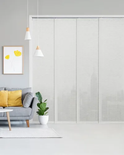 Vista 10 de GoDear Design - Persianas ajustables deslizantes para puertas de vidrio, cortinas verticales con panel de riel, puertas de armario, riel extensible
