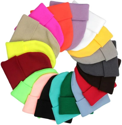 Vista 6 de Gorro de punto unisex para adultos, para hombres y mujeres, cálido y cómodo Beige