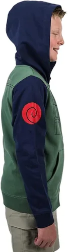 Vista 4 de Bioworld Naruto Anime Classic Kakashi Jonin - Sudadera con capucha para niños con cremallera Multicolor
