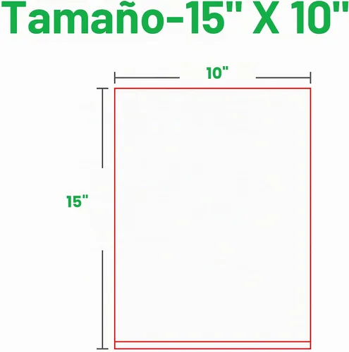 Vista 2 de Plástico transparente de 10 x 15 pulgadas – 350 bolsas para productos, reutilizables, lavables, frescuras, desechables, rollo continuo, fácil