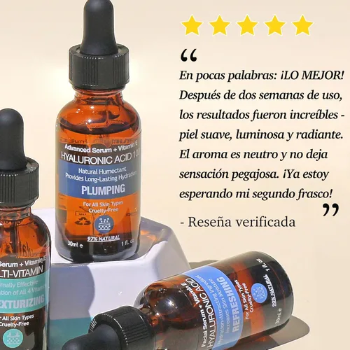 Vista 4 de Purifect - Suero facial enriquecedor de ácido hialurónico, suero ultra hidratante e hidratante para la cara, equilibra la textura de la piel