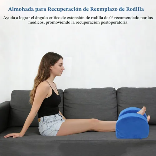 Vista 5 de Almohada de recuperación de rodilla para poscirugía con espuma viscoelástica, almohada ortopédica de posicionamiento de piernas, soporte de rodillas