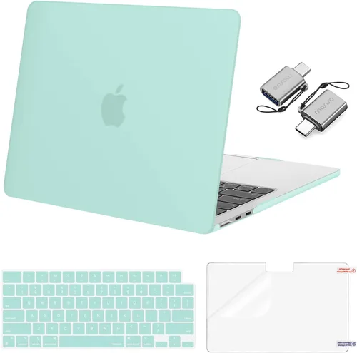 Vista 52 de Mosiso Funda para MacBook Air de 13 y 13.6 pulgadas, 2024, 2023 y 2022, M3 A3113, M2 A2681, Touch ID, carcasa rígida, cubierta de teclado, protector