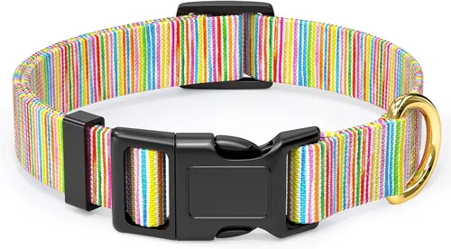 Vista 27 de Rnivvi Collar para perros pequeños, bonito collar resistente y ajustable para cachorros con hebilla de liberación rápida para machos, hembras