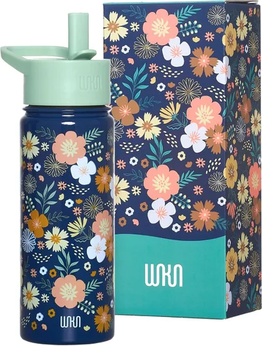 Vista 32 de Wildkin Kids - Botella de agua de acero inoxidable de 14 onzas para niños – Sin BPA, a prueba de fugas, aislada, fácil de limpiar - Ballerina