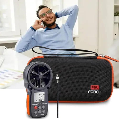 Vista 5 de FBLFOBELI Estuche rígido para anemómetro de mano BTMETER BT-100