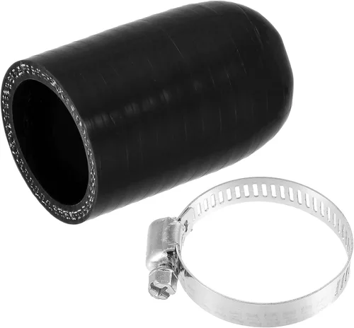 Vista 20 de uxcell 1 Unidades 0.236 in ID silicona refrigerante tapa con abrazadera para calentador de refrigerante derivación vacío puerto de agua negro