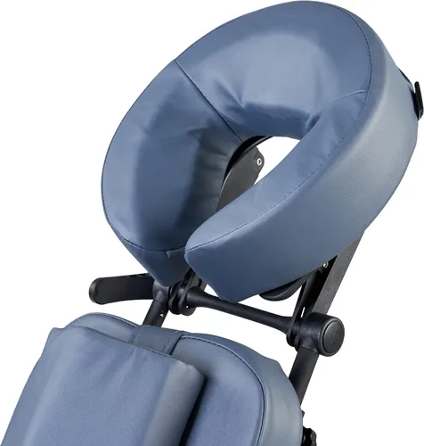 Vista 7 de Master Massage Rio Silla de masaje portátil - Azul real, ligera, 24 libras, marco plegable de aluminio, totalmente ajustable