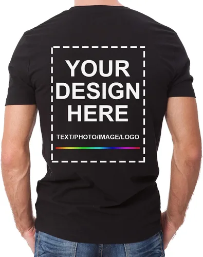 Vista 2 de Camiseta personalizada, diseña tu propia camiseta impresa delantera y trasera, camisetas con imagen para hombresmujeres, camiseta de regalo