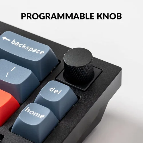 Vista 4 de Keychron Q2 QMKVIA - Versión de perilla de teclado mecánico con cable, diseño de 65% intercambiable en caliente, macro programable personalizado