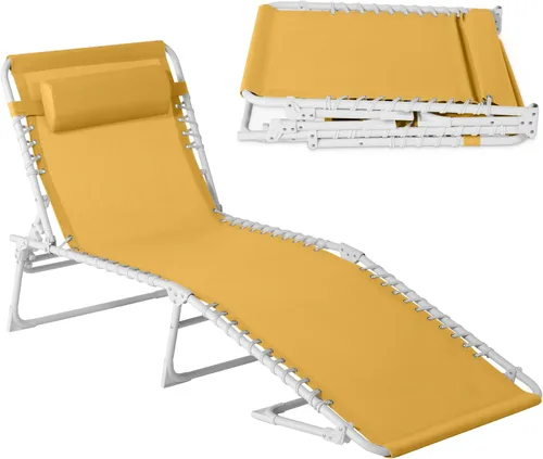 Vista 19 de Best Choice Products - Tumbona para patio reclinable, plegable, portátil para exteriores, con 8 posiciones, asas, capacidad de 300 libras