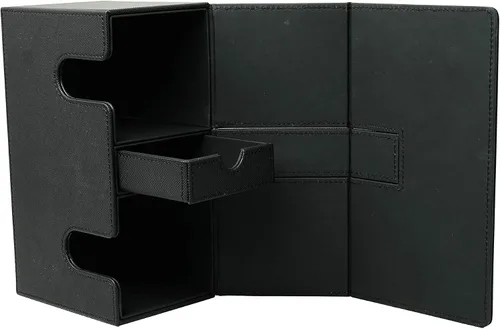 Vista 8 de TopDeck Más de 200 cartas dobles Pro - Compartimentos dobles premium para máxima protección y almacenamiento de tarjetas - Soporte para caja