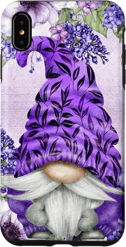 Vista 11 de Funda estética para iPhone 16 con diseño de anémonas de gnomo morado y lavanda