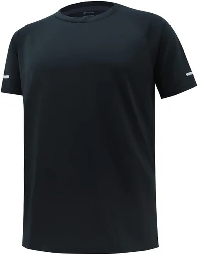 Vista 8 de Camisas de entrenamiento para hombre Camisas de ajuste seco para hombre que absorben la humedad camisas de gimnasio para hombre de manga corta