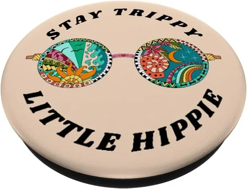 Vista 2 de Stay Trippy Little Hippie Funny Peace Love Hippy - Soporte para teléfonos y tabletas, Negro