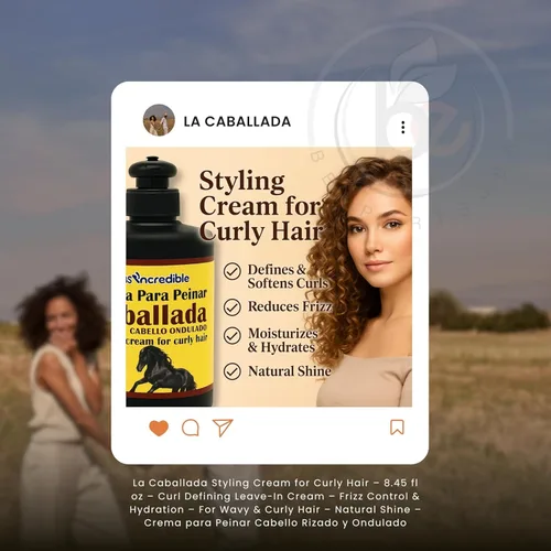 Vista 6 de Champú Caballada paquete de 2 (32.1 fl oz cada uno) + Crema de peinado 8.5 fl oz - Fórmula de cola de caballo y biotina - Cuidado del cabello sin