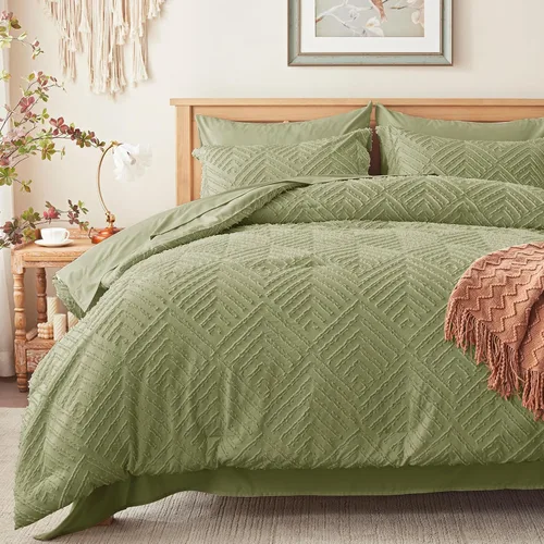 Vista 24 de Zzlpp Juego de edredón individual de 5 piezas, ropa de cama beige en una 01 - Beige