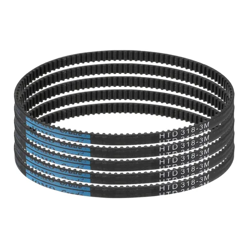 Vista 11 de uxcell 5 piezas HTD-3M Correa de distribución de goma 48 dientes, 144 mm de paso, 6 mm de ancho x 2,4 mm de altura, Correa de polea de distribución