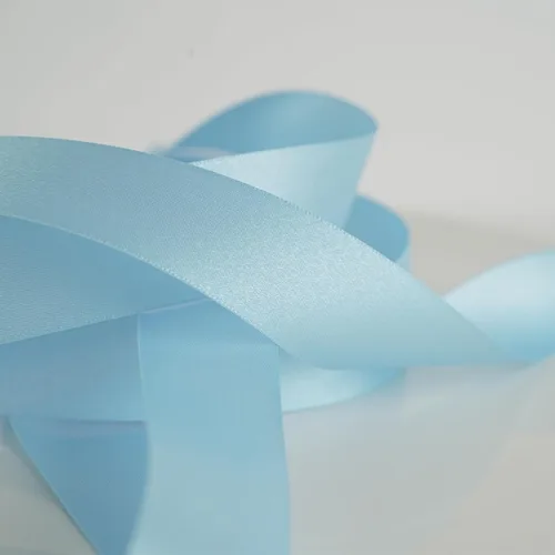 Vista 7 de HUIHUANG Cinta azul bebé de 1 pulgada x 20 yardas, cinta de satén gruesa brillante de lujo de doble cara para baby shower, manualidades y lazos