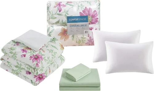 Vista 6 de Comfort Spaces - Acogedor edredón con diseño moderno e informal, con juego completo de sábanas y con bolsillo lateral, cubierta para todas