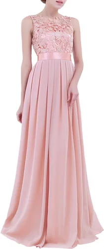 Vista 11 de Vestidos de invitada de boda para mujer, vestido largo de dama de honor, sin mangas, encaje floral, vestido de fiesta de cóctel Turquesa