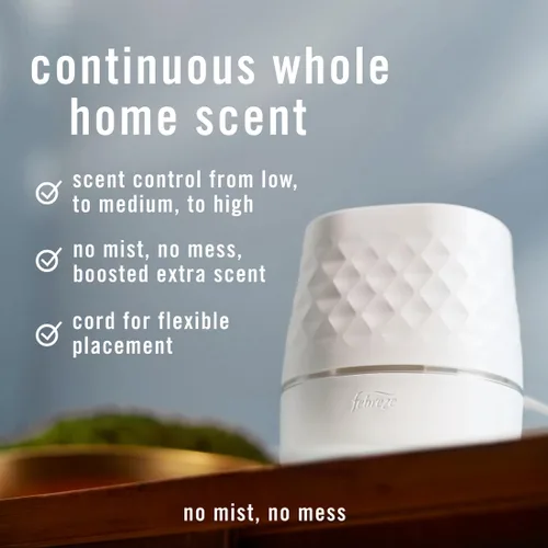 Vista 14 de Febreze Plug Scent Booster Dispositivo de Fragancia Continua Difusor de Aceite + Ambientador Enchufable Compatible, Repuestos de Aceite Perfumado
