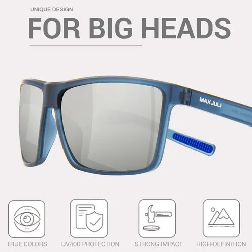 Vista 3 de MAXJULI Gafas de sol polarizadas grandes para hombres y mujeres con protección UV 400 8125
