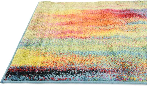 Vista 10 de Unique Loom colección Lyon - Alfombra abstracta y moderna, Polipropileno, Azul (multi/blue)