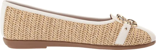 Vista 6 de Aerosoles Zapatos planos de ballet Big Bet para mujer, Rafia combinada natural