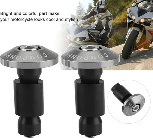 Vista 2 de Acouto Tapones para el extremo de la barra de la motocicleta, 0.866 in, 7/8 pulgadas, tapón deslizante para manillar de motocicleta, anti vibración