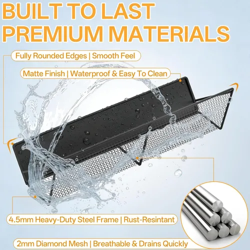 Vista 4 de DTUQYX Estante magnético para especias para refrigerador, paquete de 4, estantes magnéticos extra largos y fuertes (14-16.5 pulgadas), organizador