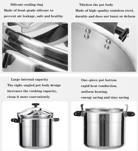 Vista 7 de Olla a presión pequeña a prueba de explosiones de seguridad 3L, mini olla de presión casera de aleación de aluminio, cocina de hotel con cerradura