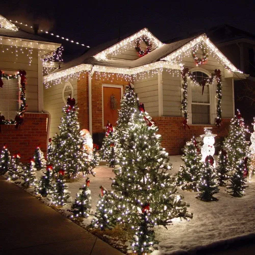 Vista 7 de Brizled Luces de Navidad, 33 pies, 100 LED Conectables de Extremo a Extremo, Mini Luces de Cadena de Navidad, 120V Certificadas UL, Blanco Frío, Luz