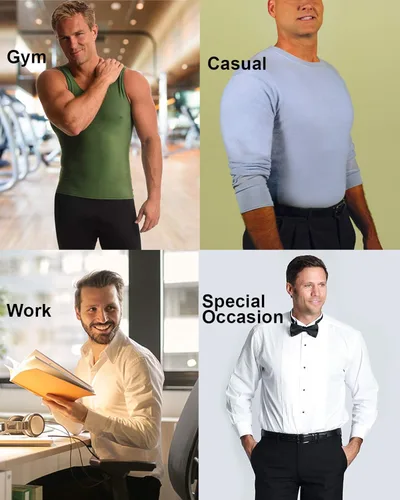Vista 5 de Insta Slim musculosa de compresión muscular (Int) para hombre