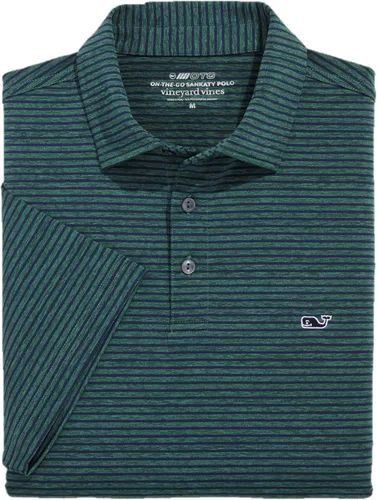Vista 32 de Vineyard Vines Polo Bradley Stripe Sankaty para hombre Ocean Breeze Tejeda