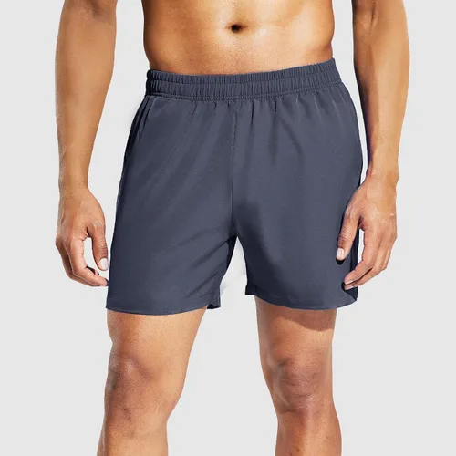 Vista 2 de Haimont Pantalones cortos deportivos para hombre de 5 pulgadas para gimnasio, deportes, entrenamiento activo con bolsillos, secado rápido